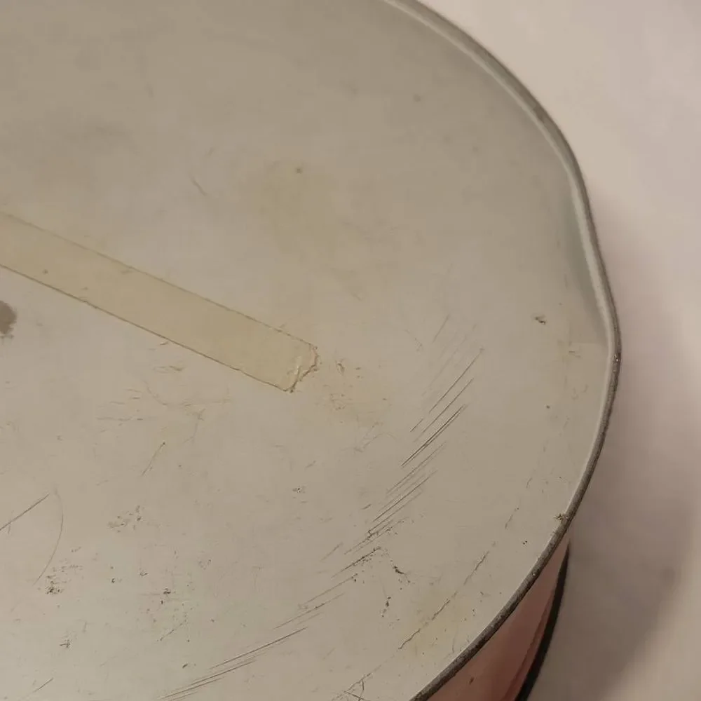 Antique Art Deco Tin Romantic Courting Couple  1920s - 1930s Round Storage 10